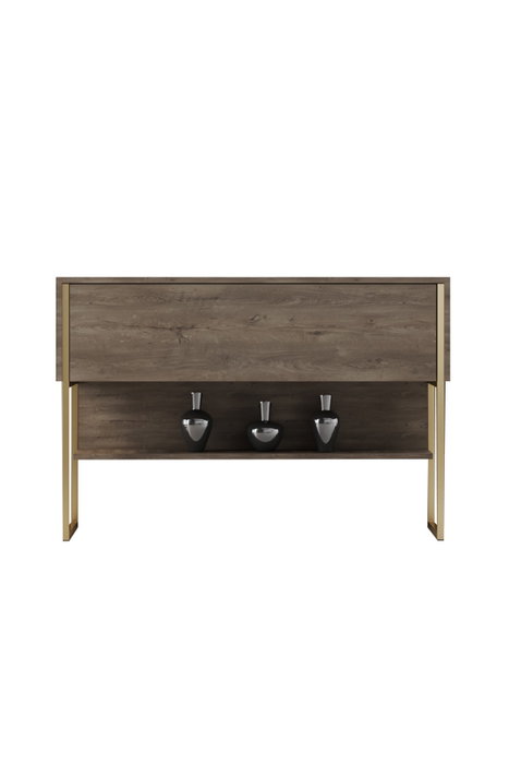 Hanah Home Luxe Cómoda Dorado y Nogal
